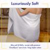 Alusa Home Ultra Soft & Stylish 700 GSM Luxury Bath Sheets | Pack of 2 | Extra Large 35x70 Inches | 100% Zero-Twist, Long-Staple Cotton | Remarkably Absorbent (White) view 2