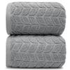 Alusa Home Ultra Soft & Stylish 700 GSM Luxury Bath Sheets | Pack of 2 | Extra Large 35x70 Inches | 100% Zero-Twist, Long-Staple Cotton | Remarkably Absorbent (Pewter Grey) view 1