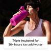 Takeya Sports Water Bottle with Spout Lid - Bottle with Triple Stainless Steel Insulation - Dishwasher Safe & BPA-Free - Bottle with Ice-Blocking Spout Lid & Removable Bumper - 40 oz, Pro Fire view 2