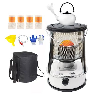 Xrdbfd Kerosene Stove Indoor, Kerosene Stove Heater Without Electricity, Mobile Kerosene Stove Burners, Portable Kerosene Heaters, Camping Oil Paraffin Heaters,6Lwhite