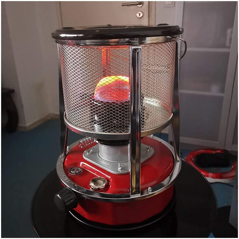 Universal Kerosene Stove Heater, Handy Kerosene Stove Burner, Kerosene Stove for Indoor, Outdoor, Patio, Tent Heating, 4.6/6L,4.6Lred