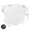 Cand 4 Packs 70 Quart Plastic Storage Box with Wheels, Large Lidded Storage Bins, Clear view 3