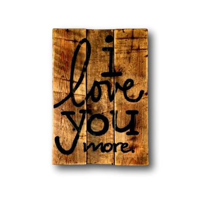 Agriism I Love You More Sign,Rustic Wood Sign,Valentine's Day Gift,Anniversary Decor Gift 8x12 Inch