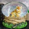 Set of 1 Forest Jungle Apex Predator Orange Bengal Tiger Glitter Snow Globe 100mm Decor view 3