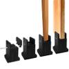 DEDU Bed Risers with Adjustable Screw Clamp, Couch Risers 3 Inch Heavy Duty 4 Pack Supports Up to 11000 Lbs, Furniture Risers for Sofas, Chairs, Desks, Recliners (Black) view 1