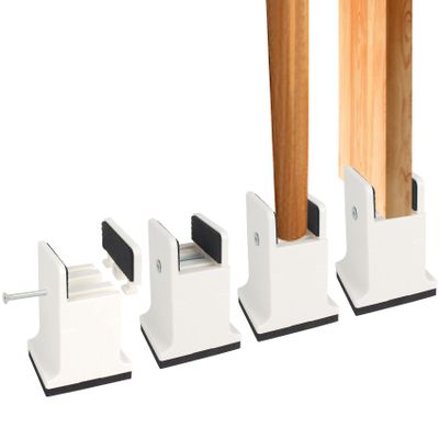 DEDU Bed Risers with Adjustable Screw Clamp, Couch Risers 3 Inch Heavy Duty 4 Pack Supports Up to 11000 Lbs, Furniture Risers for Sofas, Chairs, Desks, Recliners (White)