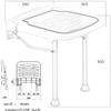 HAPPLiGNLY Shower Seats,Shower Stool Shower Stool Bath Stool Bathroom Seat,Folding Wall-Mounted Auxiliary Stool Shower Seats,Bathroom Bath Chair Apply to Elderly,Senior,Handicap Disabled,Yell view 3