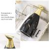Ryakos Soap Dispenser 470ml/15.8oz Ceramic Soap Dispenser Bathroom Marble Texture Soap Pump Cute Lotion Dispenser for Kitchen Lotion Bottle Hand Soap Dispenser Dish Soap Dispenser (Color : D-White) view 4