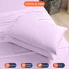 100% Organic Cotton Rv King - 72" X 80"- Lavender Solid 4-Piece Sheet Set 500 Thread Count Breathable and Comfortable, Fits Mattress Up to 8-10 inches Deep Pocket view 3