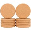 12 Pack 0.4" Ultra Thick Cork Coasters for Drinks 3.9" Diameter Febwind Large Coaster for Drink Absorbent Heat Resistant Round Edge Coasters Reusable Saucers for Hot&Cold Drink view 1
