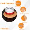 12 Pack 0.4" Ultra Thick Cork Coasters for Drinks 3.9" Diameter Febwind Large Coaster for Drink Absorbent Heat Resistant Round Edge Coasters Reusable Saucers for Hot&Cold Drink view 2