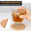 12 Pack 0.4" Ultra Thick Cork Coasters for Drinks 3.9" Diameter Febwind Large Coaster for Drink Absorbent Heat Resistant Round Edge Coasters Reusable Saucers for Hot&Cold Drink view 3