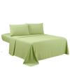 100% Organic Cotton Sheet Set 4 Piece- Rv King - 72" X 80"- Sage Solid 400 Thread Count Sheets with All-Around Elastic for Fitted Sheet Upto 18''- 20'' Inch Deep Pocket view 2