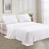 100% Organic Cotton Full/Double - 54" X 75"- White Solid 4-Piece Sheet Set 500 Thread Count Breathable and Comfortable, Fits Mattress Up to 8-10 inches Deep Pocket view 2