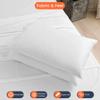 100% Organic Cotton Full/Double - 54" X 75"- White Solid 4-Piece Sheet Set 500 Thread Count Breathable and Comfortable, Fits Mattress Up to 8-10 inches Deep Pocket view 3