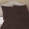 600 Thread Count 100% Egyptian Cotton 3 Pcs [ 1 Duvet Cover + 2 Pillow Covers ] Set with Zipper Closure & Corner Ties, Long Staple Cotton Sateen Weave, Quilt Cover Full XL (88X88) - Chocolate view 2