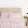 100% Organic Cotton Sheet Set 4 Piece- King - 76" X 80"- Pink Solid 400 Thread Count Sheets with All-Around Elastic for Fitted Sheet Upto 18''- 20'' Inch Deep Pocket view 2
