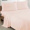 100% Organic Cotton Sheet Set 4 Piece- California King - 72" X 84"- Peach Solid 400 Thread Count Sheets with All-Around Elastic for Fitted Sheet Upto 18''- 20'' Inch Deep Pocket view 1