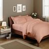 100% Organic Cotton Sheet Set 4 Piece- California King - 72" X 84"- Peach Solid 400 Thread Count Sheets with All-Around Elastic for Fitted Sheet Upto 18''- 20'' Inch Deep Pocket view 2
