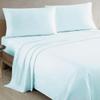 100% Organic Cotton Twin XL - 39" X 80"- Aqua Blue Solid 4-Piece Sheet Set 500 Thread Count Breathable and Comfortable, Fits Mattress Up to 8-10 inches Deep Pocket view 1