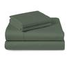 100% Organic Cotton Sheet Set 4 Piece- King - 76" X 80"- Moss Solid 400 Thread Count Sheets with All-Around Elastic for Fitted Sheet Upto 18''- 20'' Inch Deep Pocket view 2
