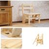 Step Stool 4 Tier Folding Wood Step Stool Ladder Chair Bench Seat Utility Home Kitchen Ladder Stool (B) view 2