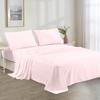 100% Organic Cotton California King - 72" X 84"- Pink Solid 4-Piece Sheet Set 500 Thread Count Breathable and Comfortable, Fits Mattress Up to 8-10 inches Deep Pocket view 2