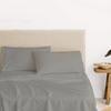 100% Organic Cotton Sheet Set 4 Piece- California King - 72" X 84"- Dark Grey Solid 400 Thread Count Sheets with All-Around Elastic for Fitted Sheet Upto 18''- 20'' Inch Deep Pocket view 2