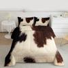 (Not Real) Cowhide Comforter King Size White Brown Cow Print Bedding Set for Boys Girls Man Women Bedroom Decor Bull Cattle Skin Down Comforter Wildlife Fur Hair Farmhouse Animal Skin Duvet Set view 2