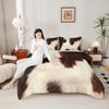 (Not Real) Cowhide Comforter King Size White Brown Cow Print Bedding Set for Boys Girls Man Women Bedroom Decor Bull Cattle Skin Down Comforter Wildlife Fur Hair Farmhouse Animal Skin Duvet Set view 4