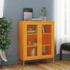 GOLINPEILO Metal Storage Cabinet with 2 Doors and 2 Mesh Shelves, Steel Garage Storage Cabinet File Cabinet Counter Cabinet for Home Office, Garage, Gym, School, 31.5"x13.8"x40" Mustard Yellow view 1