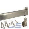 48" Oval Closet Rod Kit | Satin Nickel | Screw-On End Brackets & Hardware | Heavy-Gauge Steel | 1 Kit | Desunia view 1