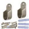 48" Oval Closet Rod Kit | Satin Nickel | Screw-On End Brackets & Hardware | Heavy-Gauge Steel | 1 Kit | Desunia view 2