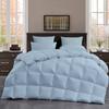 All Season, Down Alternative Comforter Sets 3PCs, Regular King(90"X102"), 100% Organic Cotton, 1000 TC, Duvet Insert 600 GSM, Corner TABS, Corner TABS, Soft, Fluffy, Light Blue view 1