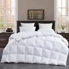 All Season, Down Alternative Comforter Sets 5PCs, Super King Plus(120"X120") 100% Organic Cotton Cover, 1000 TC, Duvet Insert 600 GSM, Corner TABS, Warmth,Fluffy, White view 1
