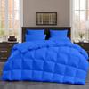 All Season, Down Alternative Comforter Sets 5PCs, Super King(96"X104") 100% Organic Cotton Cover, 1000 TC, Duvet Insert 600 GSM, Corner TABS, Warmth,Fluffy, Royal Blue view 1