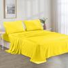 100% Organic Cotton Twin XL - 39" X 80"- Yellow Solid 4-Piece Sheet Set 500 Thread Count Breathable and Comfortable, Fits Mattress Up to 8-10 inches Deep Pocket view 2