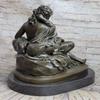 EUROPEAN BRONZE Art Crafts Indoor Decorations Statue Girl Dog Bronze Sculpture Fisher Arts Gift Artwork Gift Home Figurine view 4