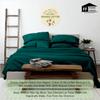 1000 Thread Count 100% Organic GOTS Certified Cotton, 12-Inch Deep-Pocket, Luxury Breathable 5-Piece Bed Sheet Set (1 Flat Sheet, 2 Fitted Sheet, 2 Pillow Covers) - Split King, Teal Blue view 2