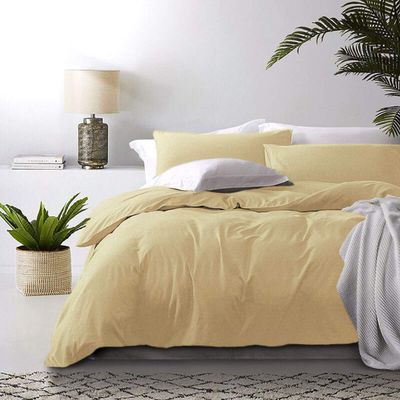 Taupe Duvet-Covers Set 3 Piece Duvet Cover with 2 Pillow Shams 100% Egyptian Cotton Twin (74" x 98") Inches 300 TC