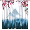 Cherry Blossom Curtains,Japan Fuji Mountain Forest Red Cherry Blossom Curtains Bedroom Living Room Kitchen Blackout Decorative Curtains 42x45 Inch view 1