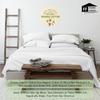 1000 Thread Count 100% Organic GOTS Certified Cotton, 15-Inch Deep-Pocket, Luxury Breathable 4-Piece Bed Sheet Set (1 Flat Sheet, 1 Fitted Sheet, 2 Pillow Covers) - Split-Head King 34", White view 2