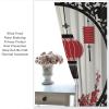 Asian Decor Curtain, Red Lantern Cherry Blossom New Year Chinese Decorative Bedroom Living Room Kitchen 42x45 Inch view 4