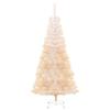 Artificial Christmas Tree with Iridescent Tips, Pre-lit Artificial Christmas Tree, Prelighted Xmas Tree, Christmas Trees with Lights White 70.9" PVC view 2