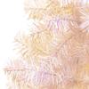 Artificial Christmas Tree with Iridescent Tips, Pre-lit Artificial Christmas Tree, Prelighted Xmas Tree, Christmas Trees with Lights White 70.9" PVC view 3