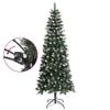Artificial Christmas Tree with Stand, Snow Flocked Pine Artificial Christmas Tree, Artificial Christmas Tree with Ornaments, Fake Christmas Tree for Indoor and Outdoor Green 82.7" PVC view 3