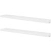 2 White MDF Floating Wall Display Shelves Book/DVD Storage,Floating Shelf,Wall Decoration,Storage Display Shelf,Shelves,for Living Room,Bathroom,Office view 3