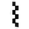 Wall Corner Shelf,Wall Decor,Floating Shelves,Wall Mounted Shelves,Storage Display Shelf,Shelving Rack,for Living Room,Bathroom,Office,Black 7.5"x7.5"x48.4" Engineered Wood view 2