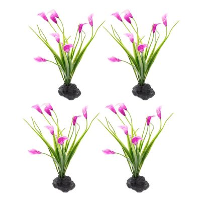 Kichvoe Realistic Fake Plants Flower Ice Food Tray for Japanese Sushi Cold Dish Decor
