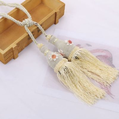 Curtain Holders Curtain tiebacks Curtain Strap Rope Simple Tassel Ear Curtain Hanging Ball Strap,T3,4 pcs